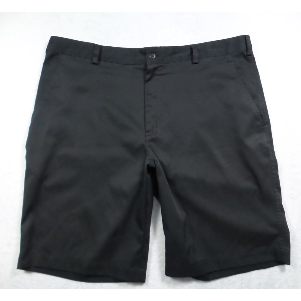 Nike Golf Shorts Mens Size 38 Black Dry-Fit Performance Chino Comfort Pockets